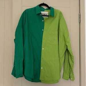 Blanca Studio Victor Shirt - Lime/Teal (M/L)